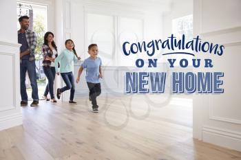 Congratulations On Your New Home. Family Moving In