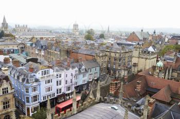 OXFORD/ UK- OCTOBER 26 2016: Aerial View Of Oxford City From Church Of St Mary The virgin