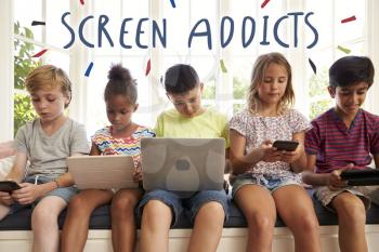 Screen Addict Children Using Technology