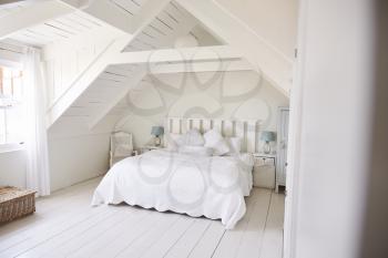 Interior View Of Beautiful Light And Airy White Bedroom