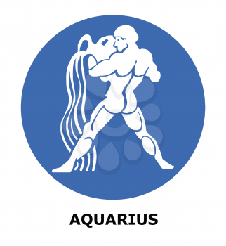 Royalty Free Clipart Image of an Aquarius Symbol