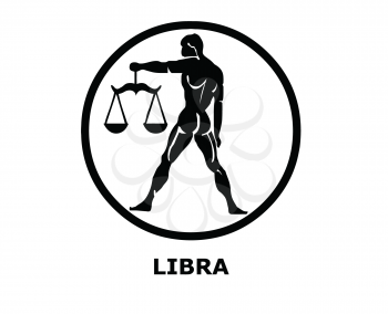 Royalty Free Clipart Image of a Libra Sign