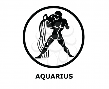 Royalty Free Clipart Image of an Aquarius Symbol