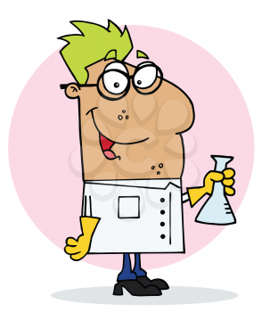 Royalty Free Clipart Image of a Scientist