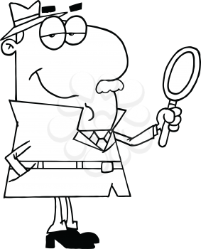 Royalty Free Clipart Image of a Detective