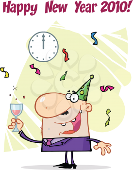 Royalty Free Clipart Image of a Happy New Year