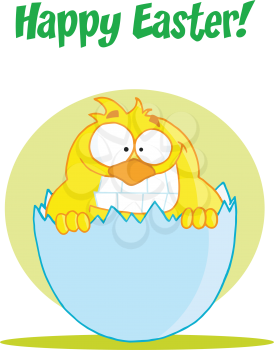 Royalty Free Clipart Image of a Happy Easter Greeting