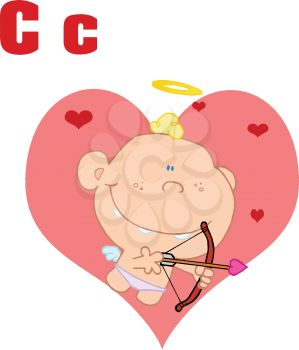 Royalty Free Clipart Image of Cupid