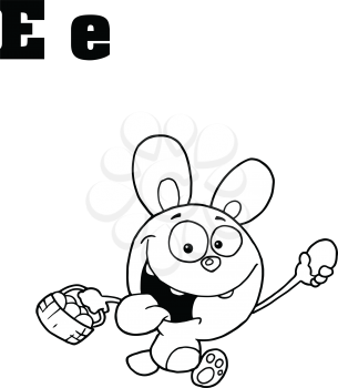 Royalty Free Clipart Image of E is for Easter