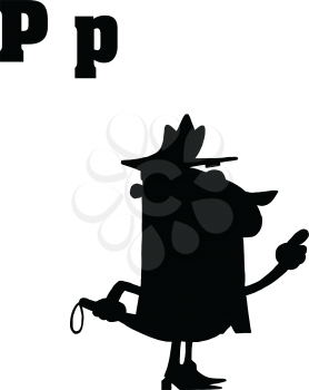 Royalty Free Clipart Image of P is for Policeman