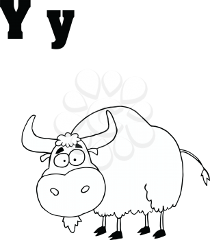 Royalty Free Clipart Image of a Yak