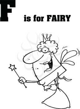 Royalty Free Clipart Image of F is for Fairy