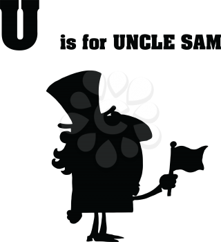 Royalty Free Clipart Image of U is for Uncle Sam