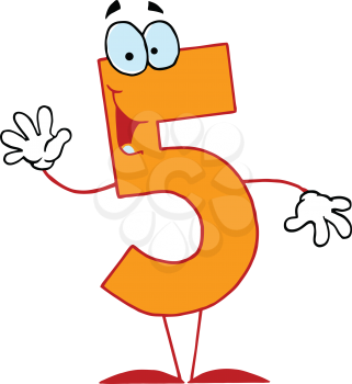 Royalty Free Clipart Image of a Five