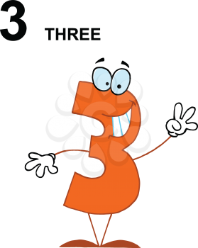 Royalty Free Clipart Image of a Three