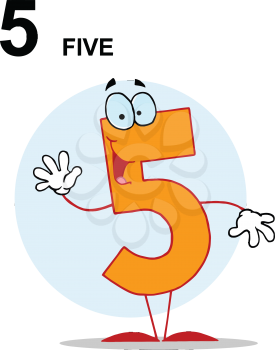 Royalty Free Clipart Image of a Number Five