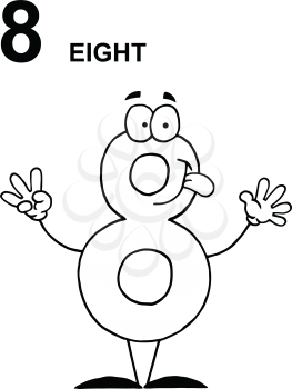 Royalty Free Clipart Image of an Eight