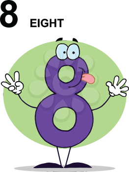 Royalty Free Clipart Image of an Eight