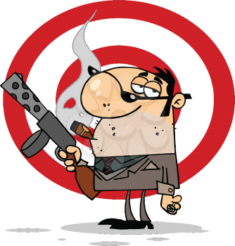 Royalty Free Clipart Image of a Gangster