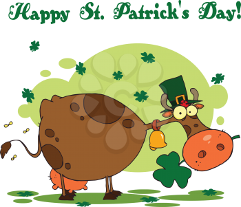 Royalty Free Clipart Image of a Happy Saint Patrick's Day Card