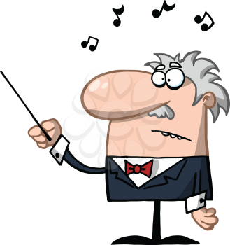 Royalty Free Clipart Image of an Orchestra Conductor