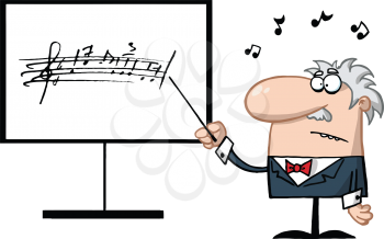 Royalty Free Clipart Image of a Music Professor