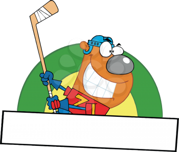Royalty Free Clipart Image of a Sport Bear