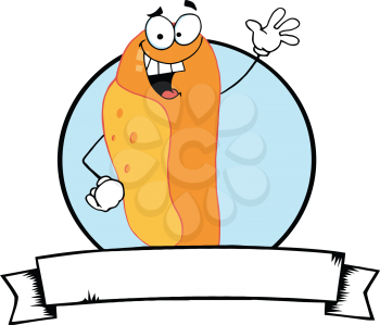 Royalty Free Clipart Image of a Hot Dog