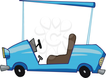 Royalty Free Clipart Image of a Golf Cart