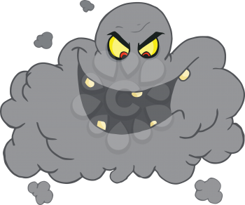 Royalty Free Clipart Image of a Grey Cloud