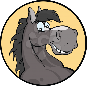 Royalty Free Clipart Image of a Horse's Head