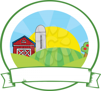 Royalty Free Clipart Image of a Country Farm Banner