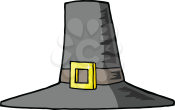 Royalty Free Clipart Image of a Pilgrim's Hat