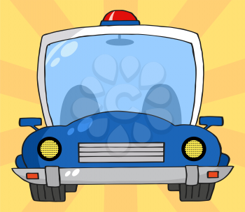 Royalty Free Clipart Image of a Police Car