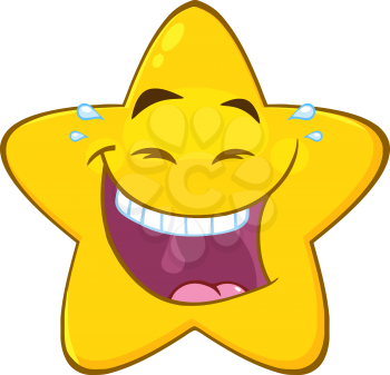 Royalty Free Clipart Image of a Laughing Star
