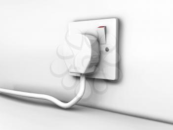 Royalty Free Clipart Image of a Plug Socket