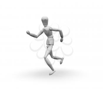 Royalty Free Clipart Image of a Running Man