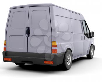 Royalty Free Clipart Image of a Delivery Van