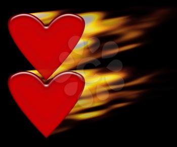 Two burning hearts