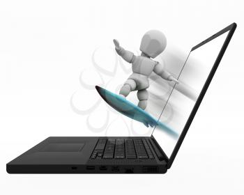 Conceptual image depicting surfing the internet