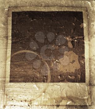 Royalty Free Clipart Image of a Grungy Polaroid Background