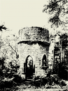 Grunge style image of old ruins