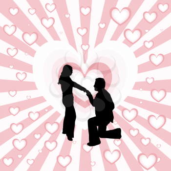 Male proposing to a female