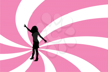 Silhouette of a female dancing