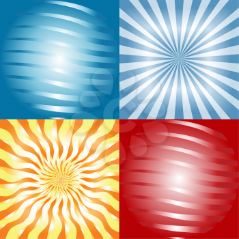 Colourful starburst backgrounds