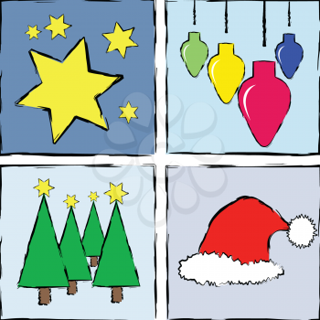 Various Christmas icons
