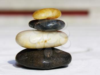 Stones balancing on top of each other
