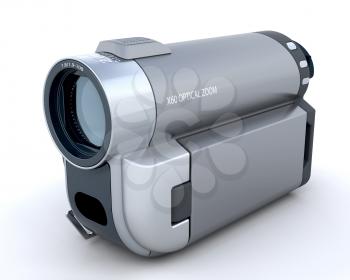 3D Handycam isolated over a white background