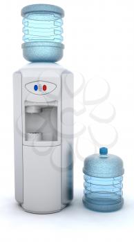 3D render of an office water cooler
