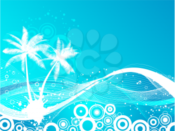 Abstract palm trees background